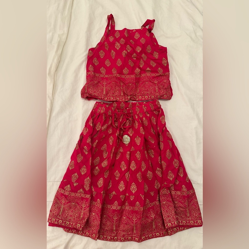 Charming kids choli lehenga set in pink